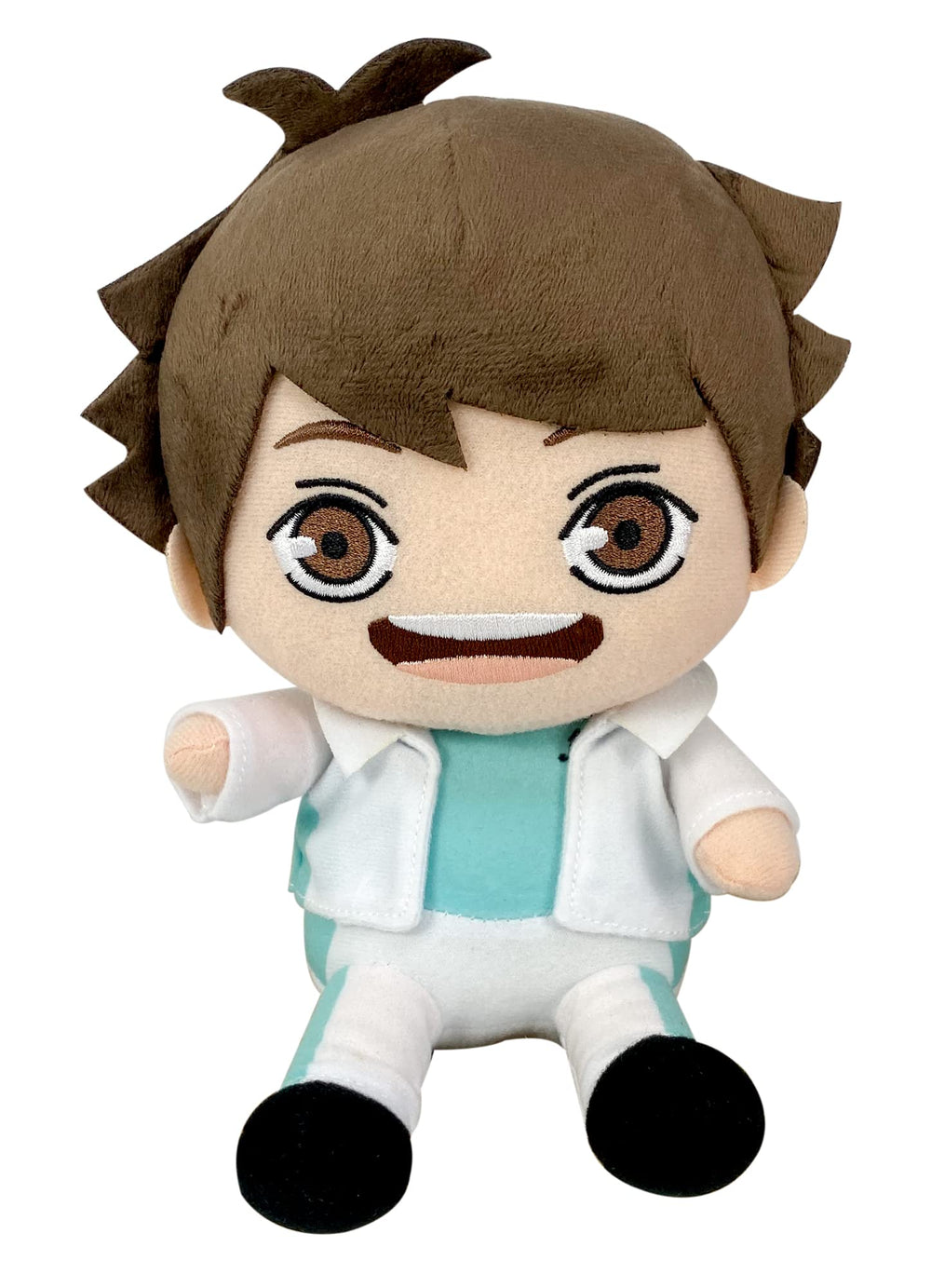 Great Eastern Entertainment Oikawa Aoba Haikyu plush in sitting pose for display and collection