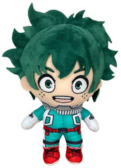 Great Eastern Entertainment Izuku Midoriya plush costume on display, a collectible and officially licensed hero.