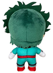 GE Animation Izuku Midoriya 8-inch plush close-up highlights detailed costume craftsmanship.