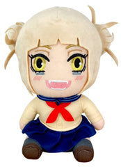 Great Eastern Entertainment MHA Himiko Toga plush in a sitting pose for desk display.