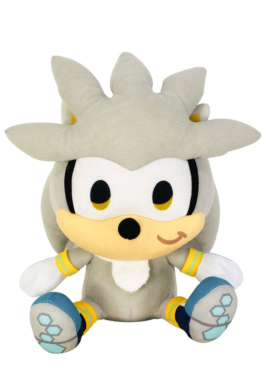 Great Eastern Entertainment Sonic SD Silver Sitting Plush 7in ready for display or gifting.