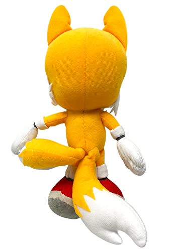 Great Eastern Entertainment Sonic Tails plush holding tail, pose-ready for cuddles.