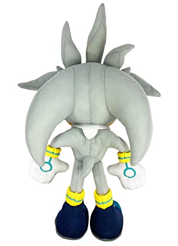 Great Eastern Silver the Hedgehog plush, side view, perfect display item for Sonic lovers