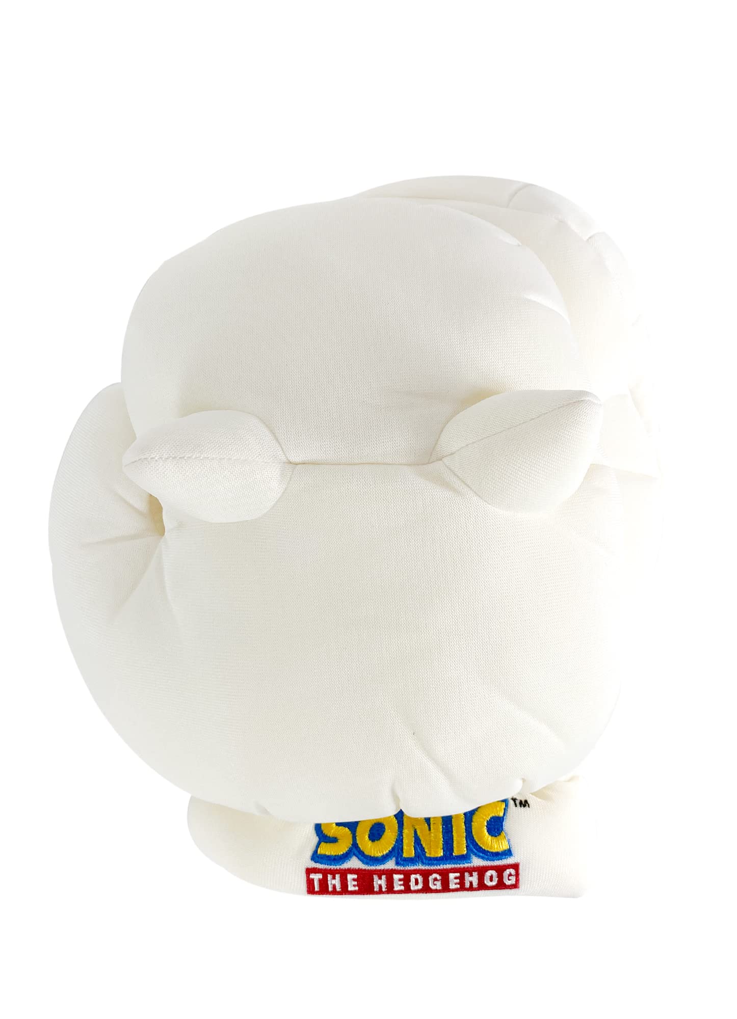Great Eastern Sonic Knuckles cosplay plush gloves in white, 9 inches, for authentic costume detail