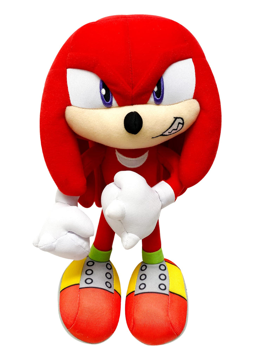 Great Eastern Sonic Knuckles Grin Plush front view, ideal for display and gifting.