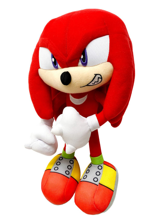 Great Eastern Sonic Knuckles Grin Plush side view, perfect for shelf décor.