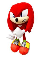 Great Eastern Sonic Knuckles Grin Plush side view, perfect for shelf décor.