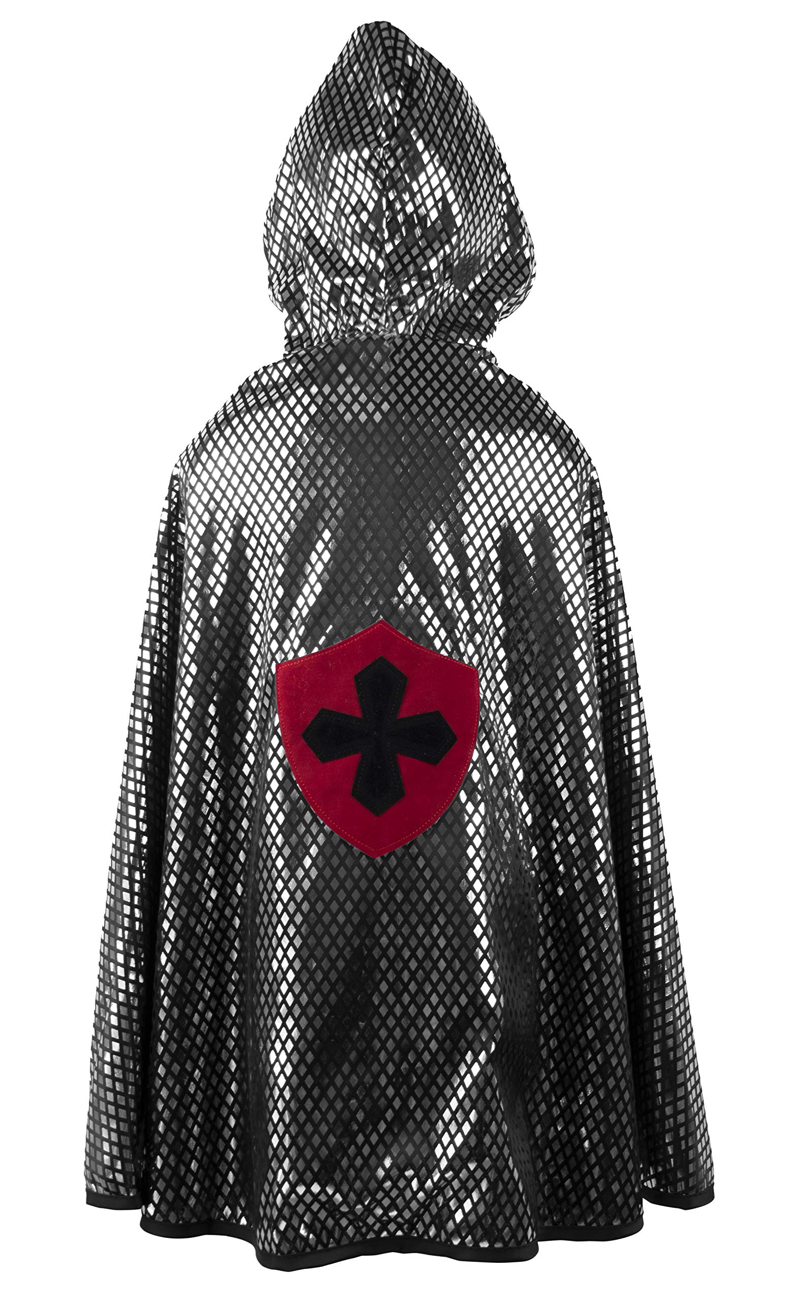 Knight side sparkling silver enhances heroic costumes for pretend play.