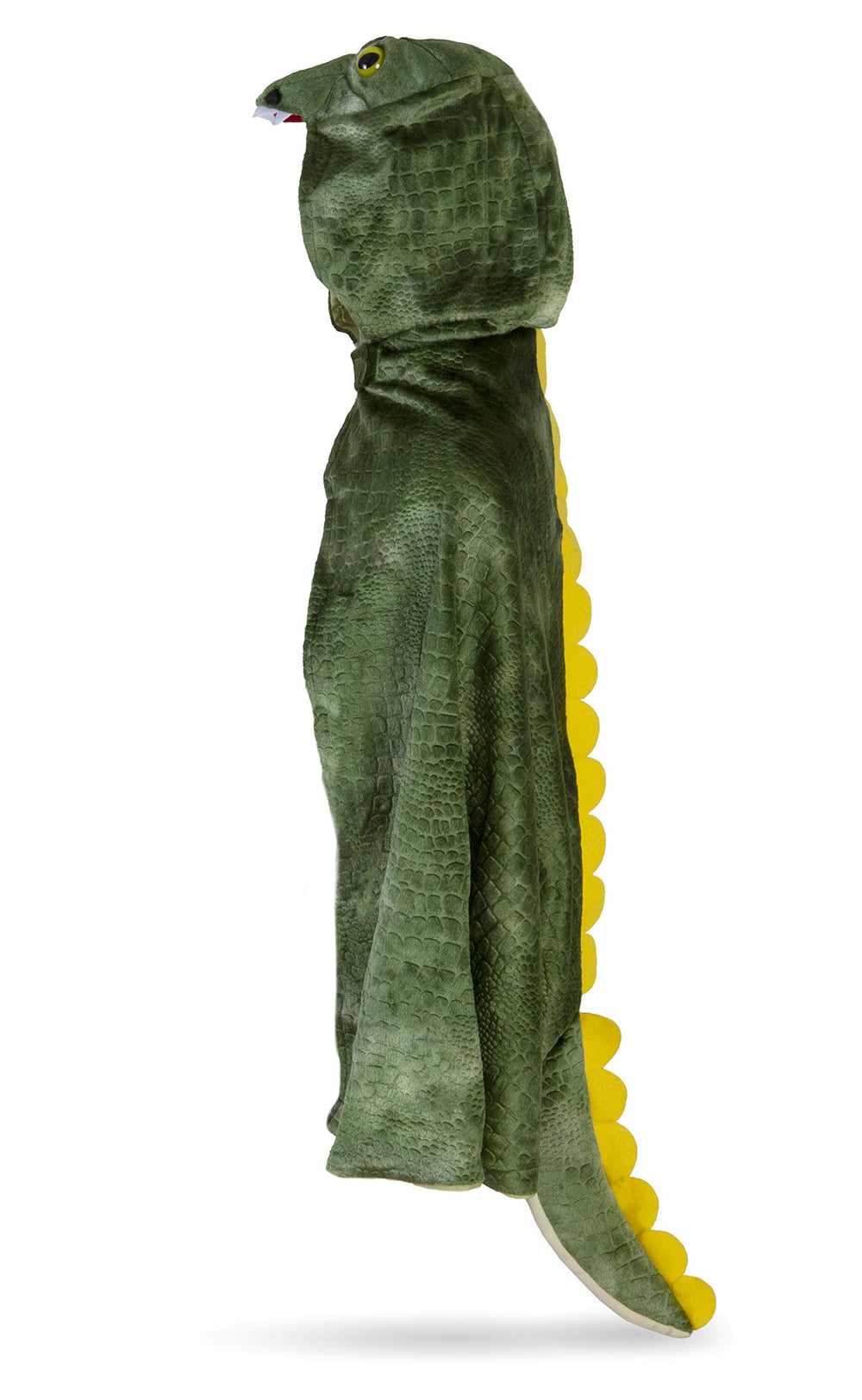 Great Pretenders T-Rex Hooded Cape back view highlights simple wear for dress-up fun.