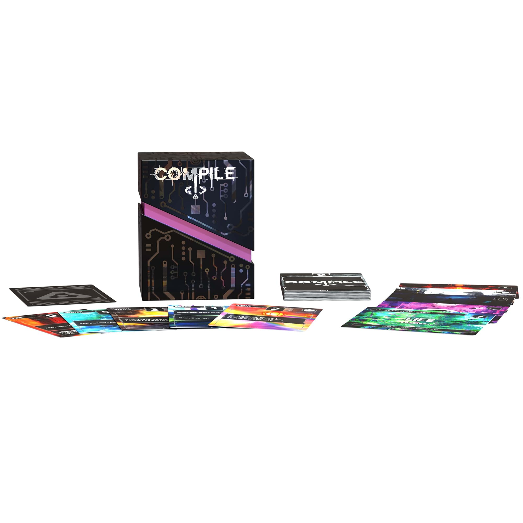 Greater Than Games Compile Main 1 tabletop setup invites casual to serious play