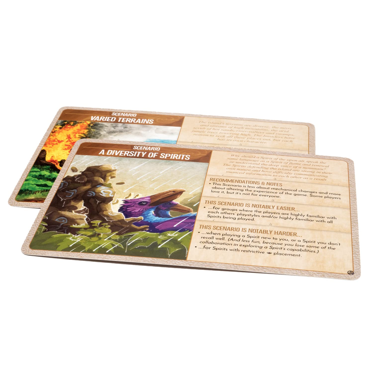 Greater Than Games Spirit Island Feather & Flame, two scenarios challenge even seasoned teams.