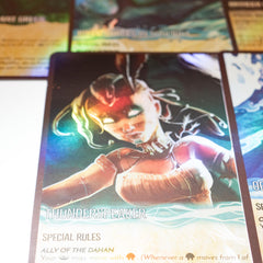 Greater Than Games Spirit Island foil panel Thunderspeaker—clear foil enhances readability.
