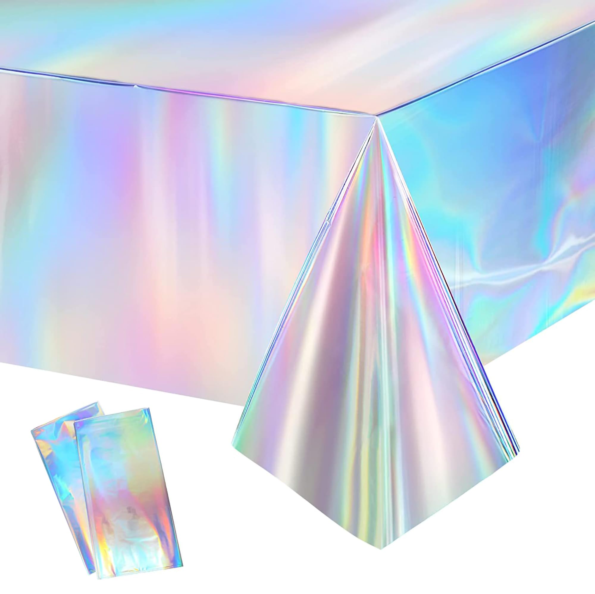 GREATRIL iridescent tablecloth mermaid scene with shimmering backdrop for parties