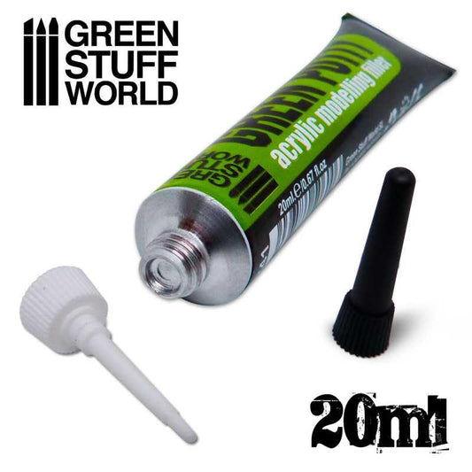 Close-up of Green Stuff World Green Putty 2241 texture showing fine adhesion and smooth finish.