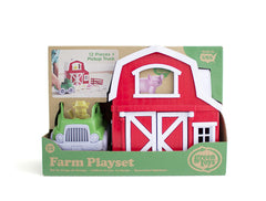 Green Toys Farm Playset hog shed for organized storage and cleanup.
