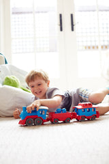 Green Toys Train Blue close-up detail reveals recycled plastic texture