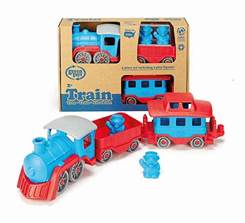 Green Toys Train Blue dishwasher-safe icon signals easy cleaning