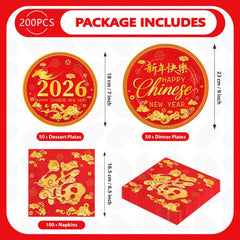 Greencian 7-inch paper plates for snacks at lunar new year gatherings.
