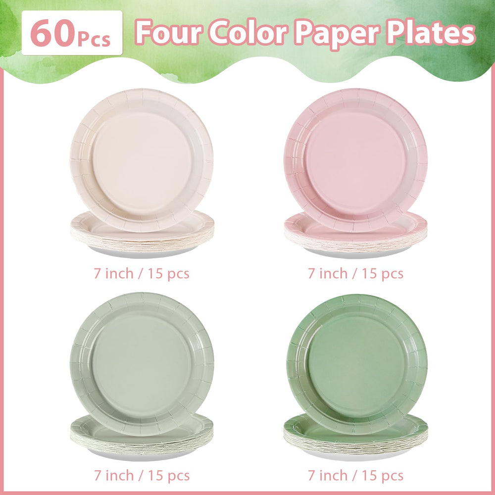 Greencian 7-inch plates demonstrate fade-resistant color for long-lasting table décor.
