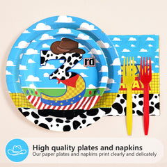 Greencian cow print blue sky napkins 6.5 inch help quick cleanups and comfy meals.