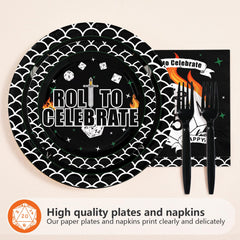 Greencian D20 napkins 6-5 inch absorbent, party-ready.