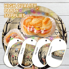 Greencian disposable tableware simplifies cleanup after themed celebrations.