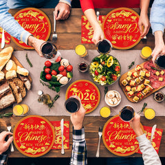 Greencian disposable tableware set simplifies cleanup after celebrations.
