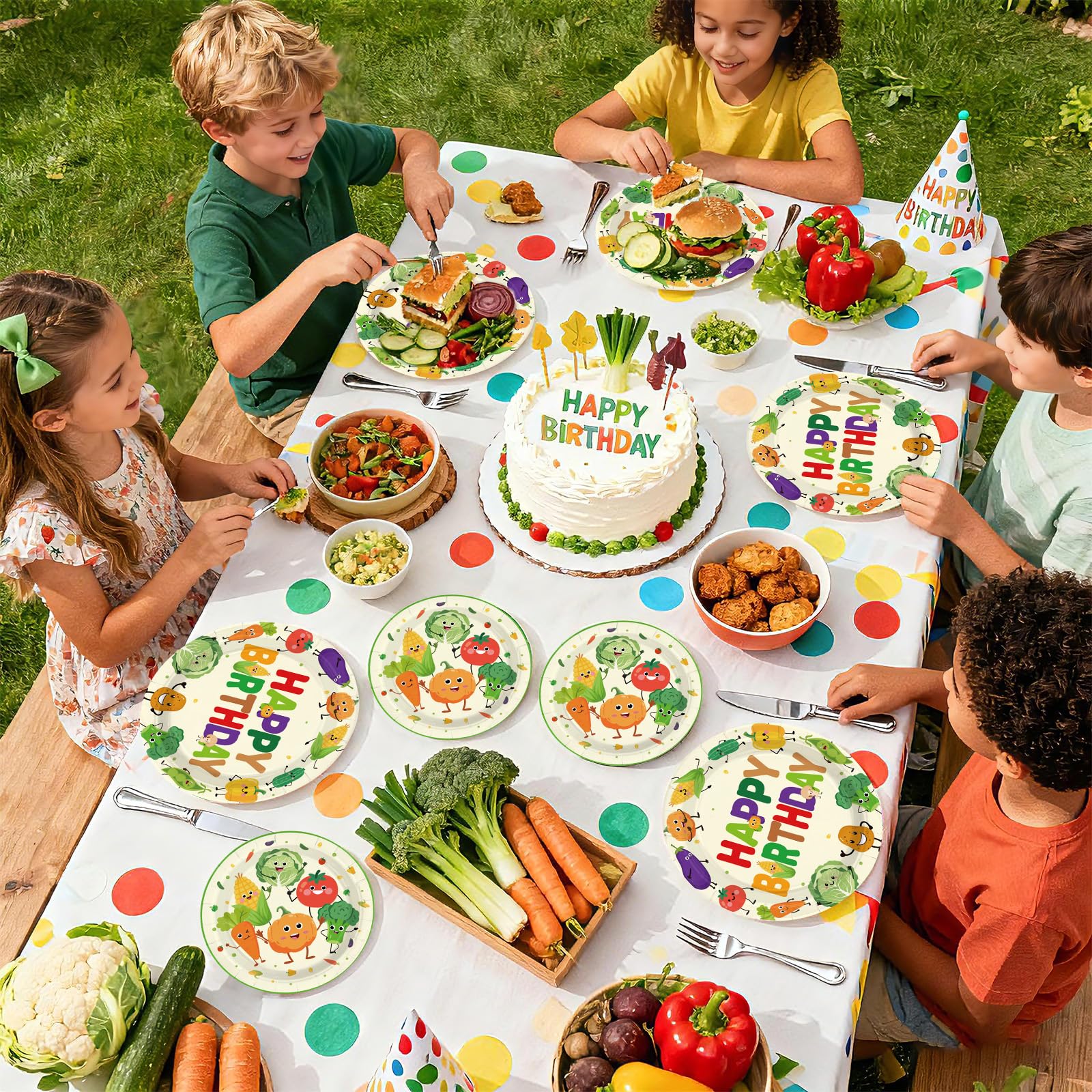 Greencian farmer market vibe tableware suitable for outdoor celebrations.