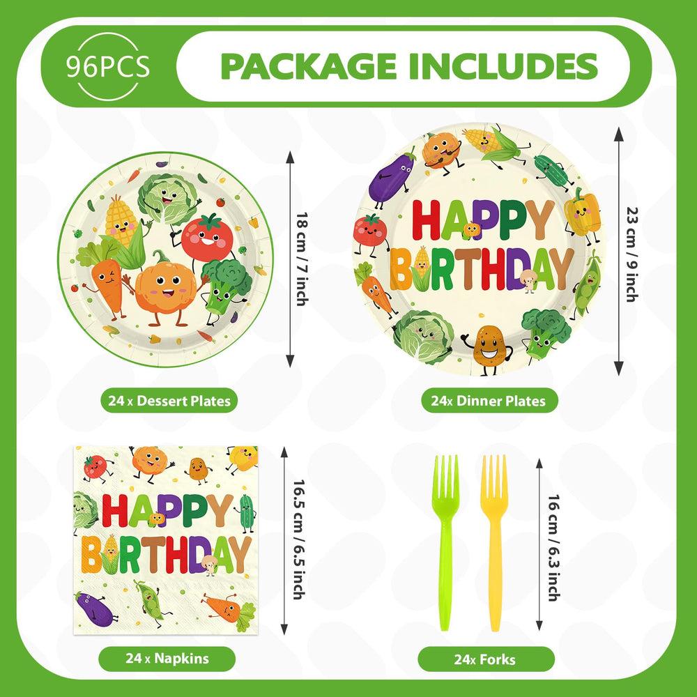 Greencian garden-themed tableware creates a cohesive garden party look.