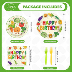 Greencian garden-themed tableware creates a cohesive garden party look.
