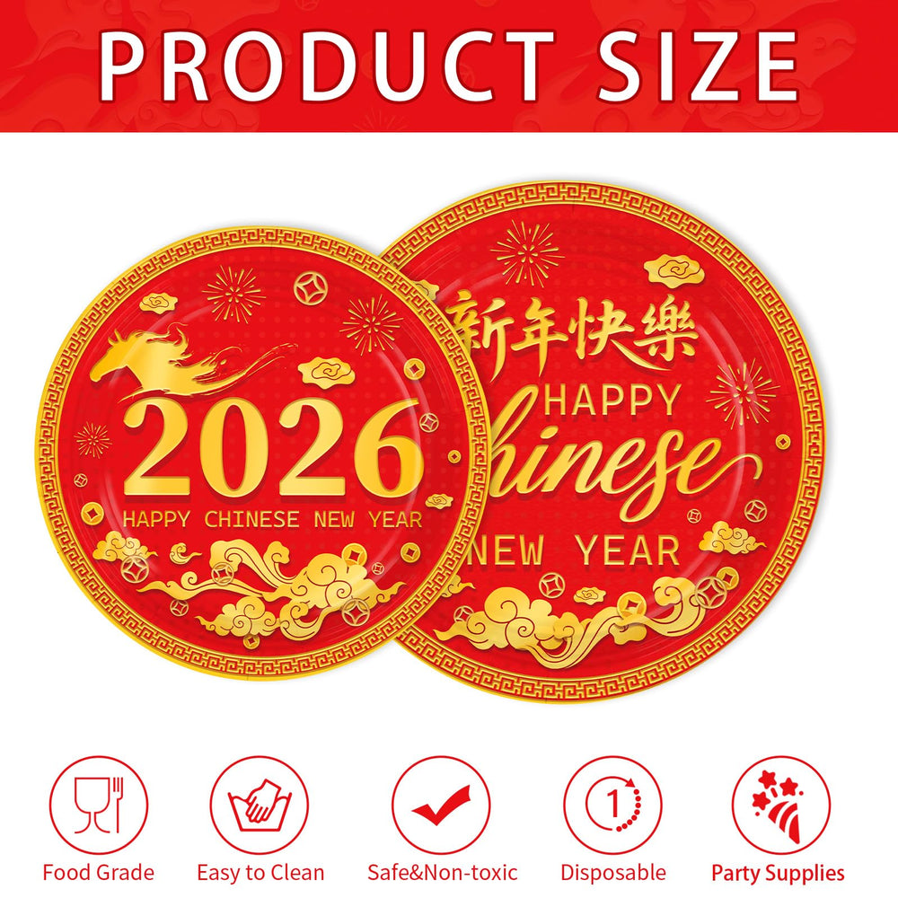 Greencian golden patterns add auspicious decor to the table.