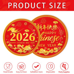 Greencian golden patterns add auspicious decor to the table.