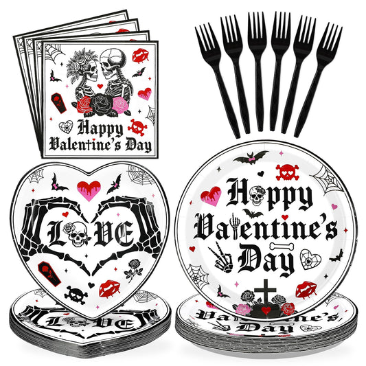 Greencian gothic valentines dinner plates 9in for bold celebrations
