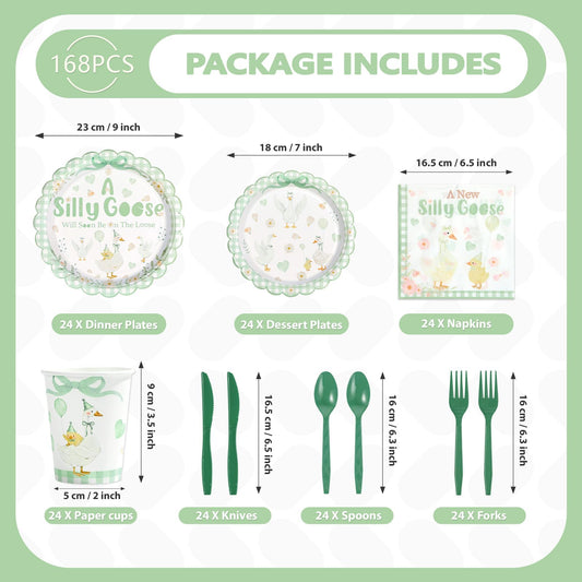 Greencian green plaid scalloped bow dessert plates add cohesive charm to the table