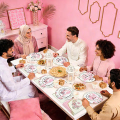 Greencian Ramadan pink utensils offer sturdy disposable dining convenience.