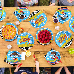 Greencian serves 24 party set simplifies hosting and cleanup.