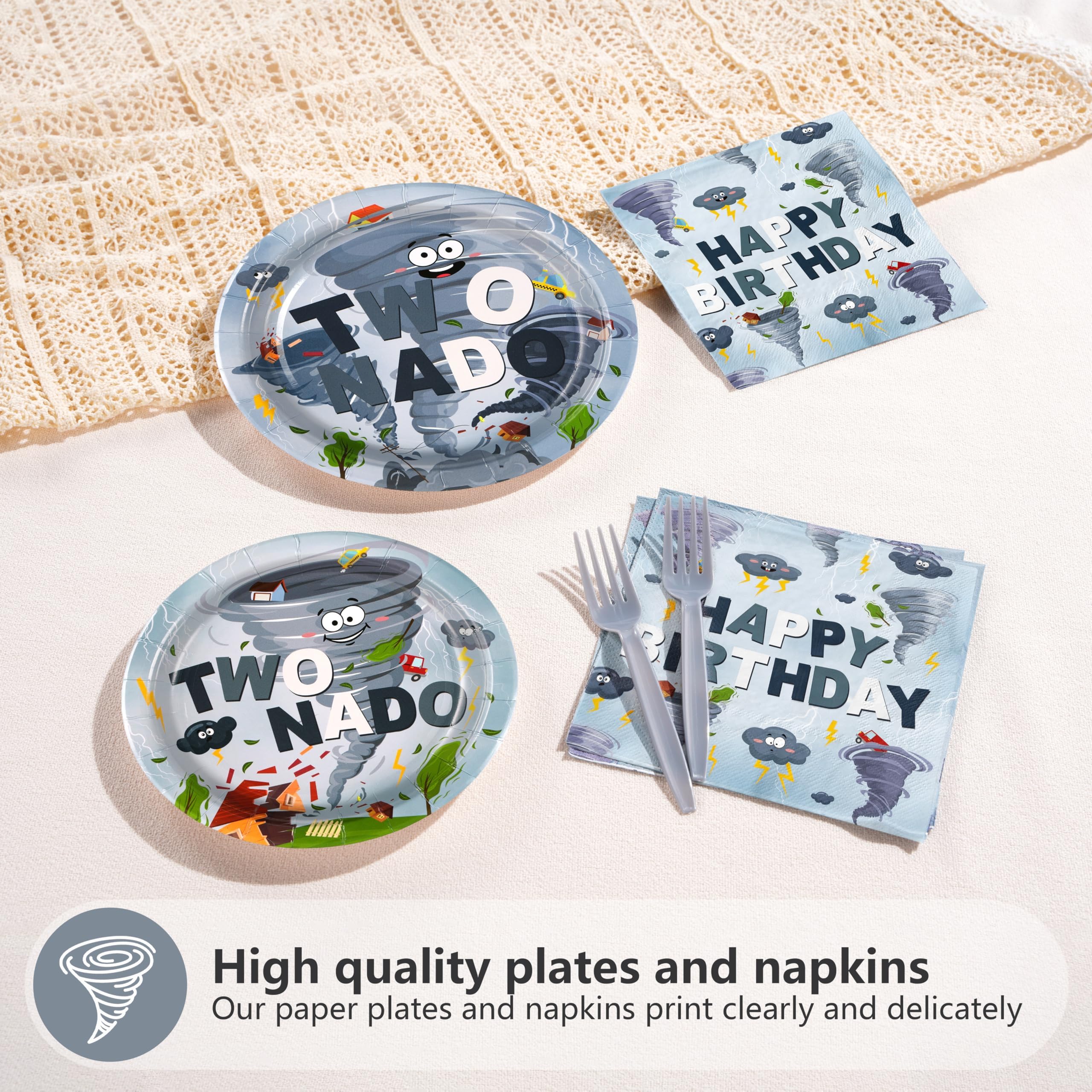 Greencian Twonado 7-inch plates, ideal for snacks and easy cleanup