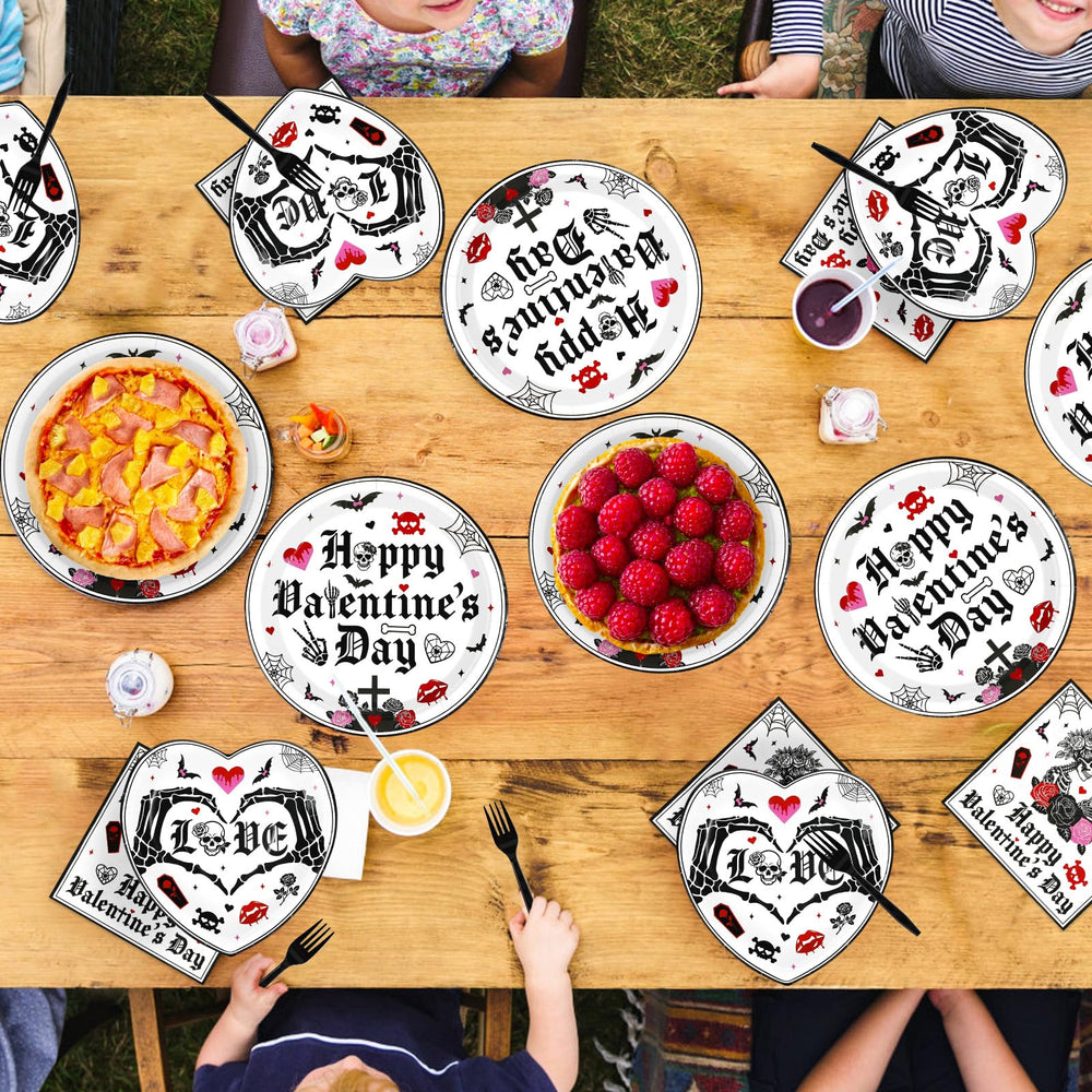 Greencian valentines disposable tableware enables easy cleanup