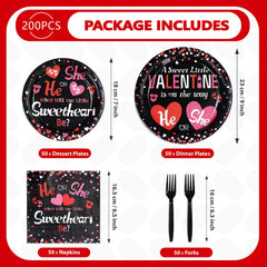 Greencian valentines 7-inch dessert plates perfect for sweets and treats.