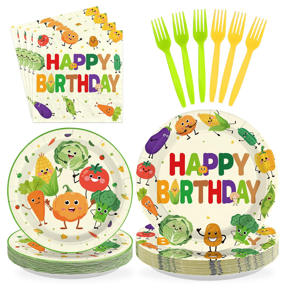 Greencian 9-inch vegetable dinner plates for sturdy, mess-free meals.