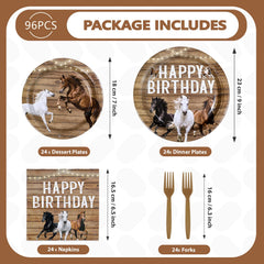 Greencian western design features dynamic horse illustrations for an authentic frontier ambiance.