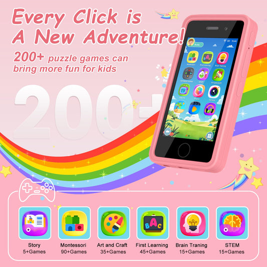 GREENCREEK Kids Phone dual camera for capturing kid moments and selfies