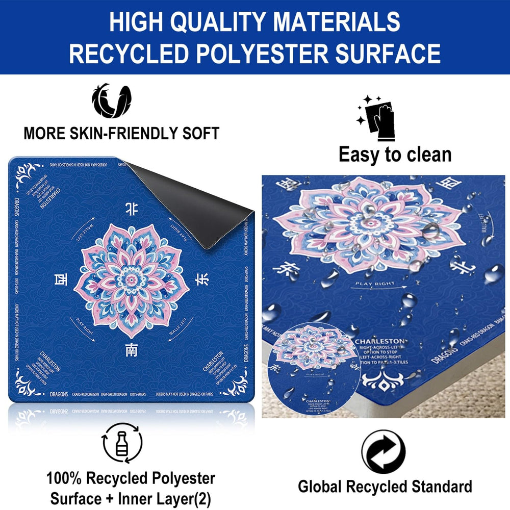 GreenD Mahjong mat easy to clean with a damp cloth