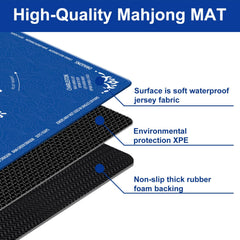 GreenD Mahjong mat foldable with included dice for travel