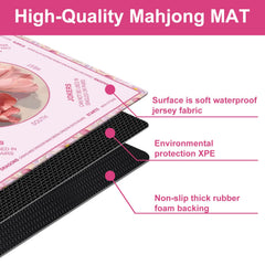 GreenD Mahjong Mat noise-reduction cushions tiles and reduces clatter on the table.