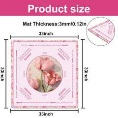 GreenD Mahjong Mat non-slip-base provides secure grip during tile action.