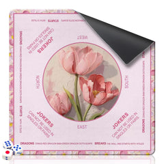 GreenD Mahjong Mat table setup: stable surface for smooth play and protection.