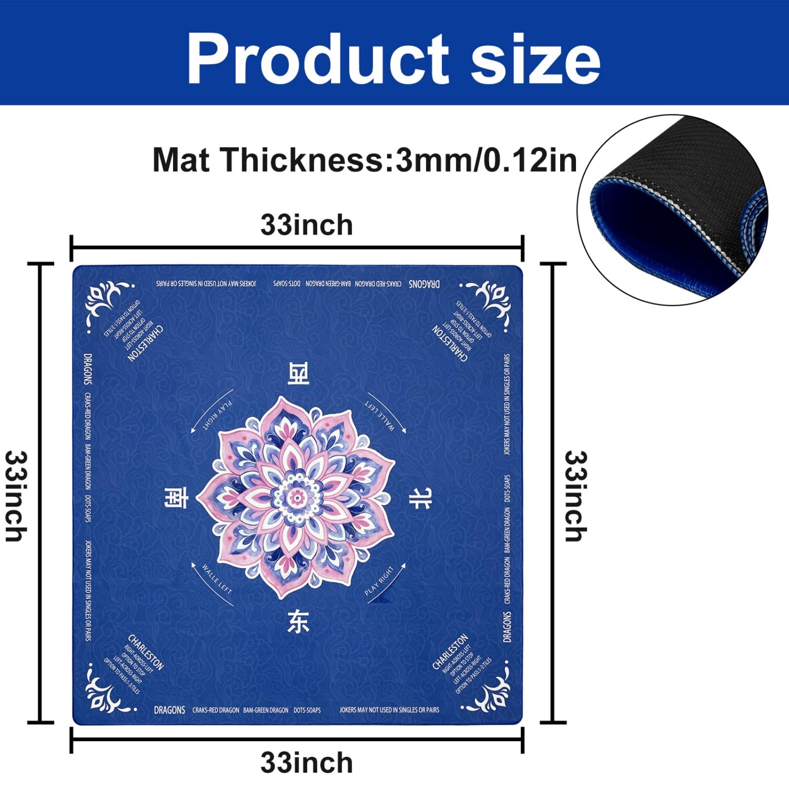 GreenD Mahjong mat reduces tile noise for quieter play sessions