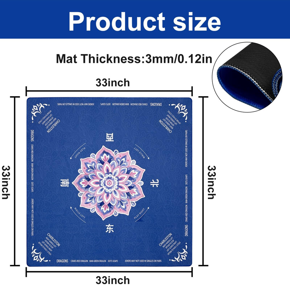 GreenD Mahjong mat reduces tile noise for quieter play sessions