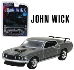 Greenlight 1:64 scale Mustang Boss 429 side view, perfect for display and collection enthusiasts.